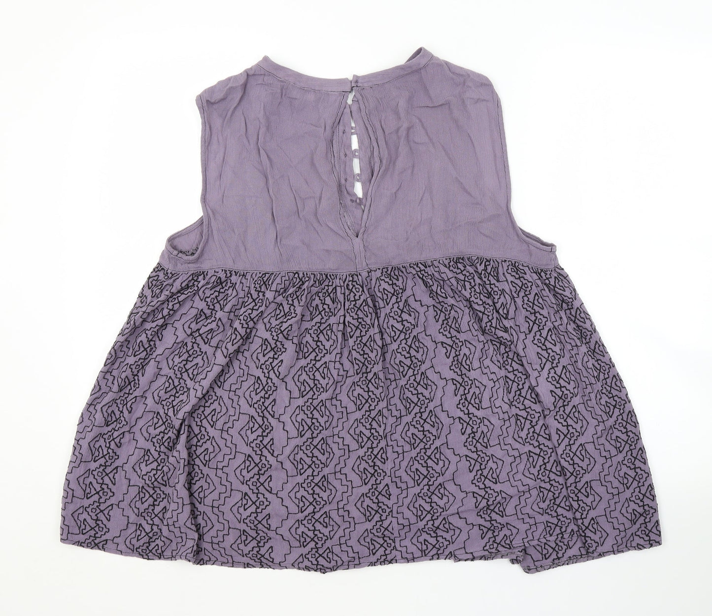 NEXT Womens Purple Argyle/Diamond  Basic Blouse Size 14