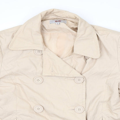ALIBI Womens Beige   Pea Coat Coat Size 16