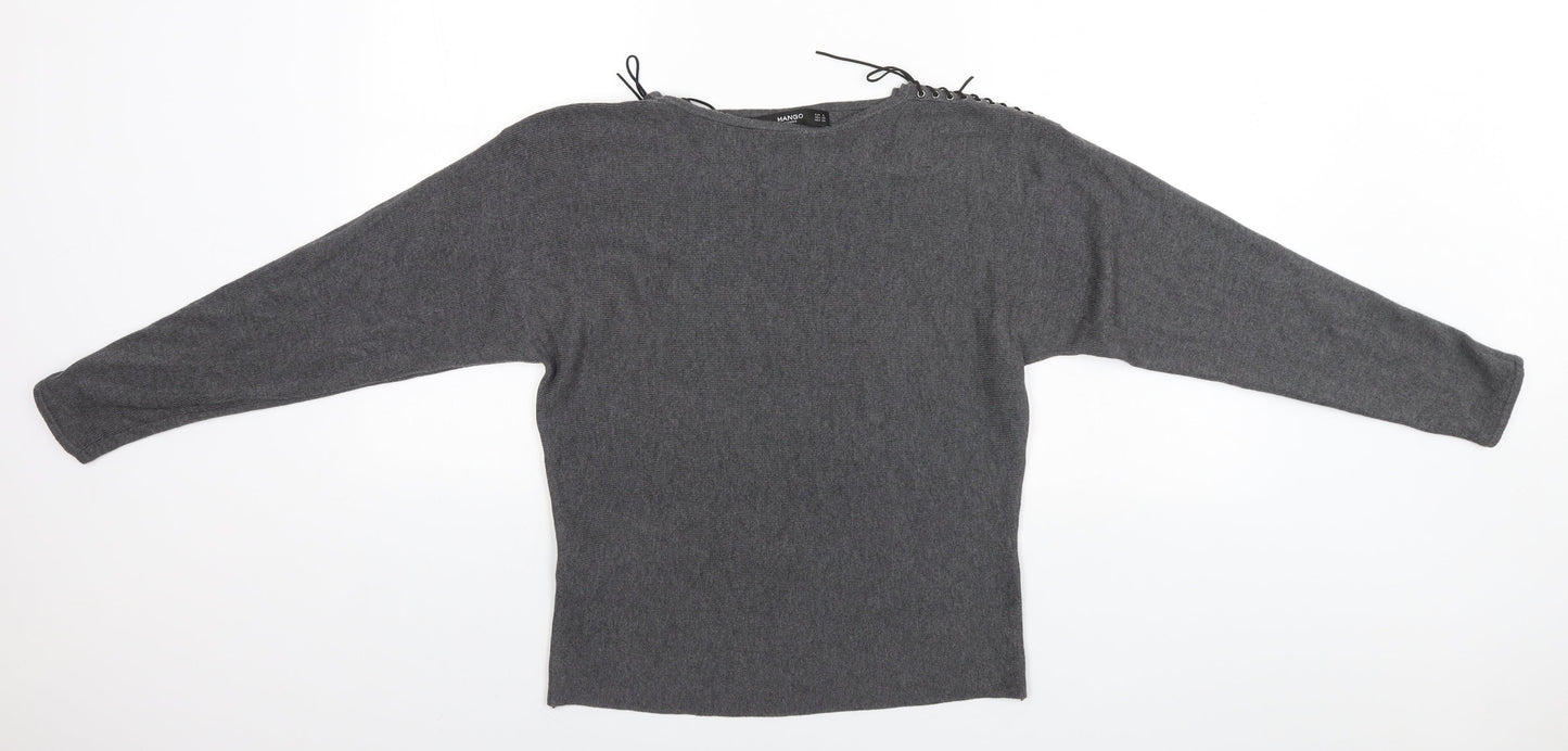 Mango Womens Grey   Basic T-Shirt Size 4