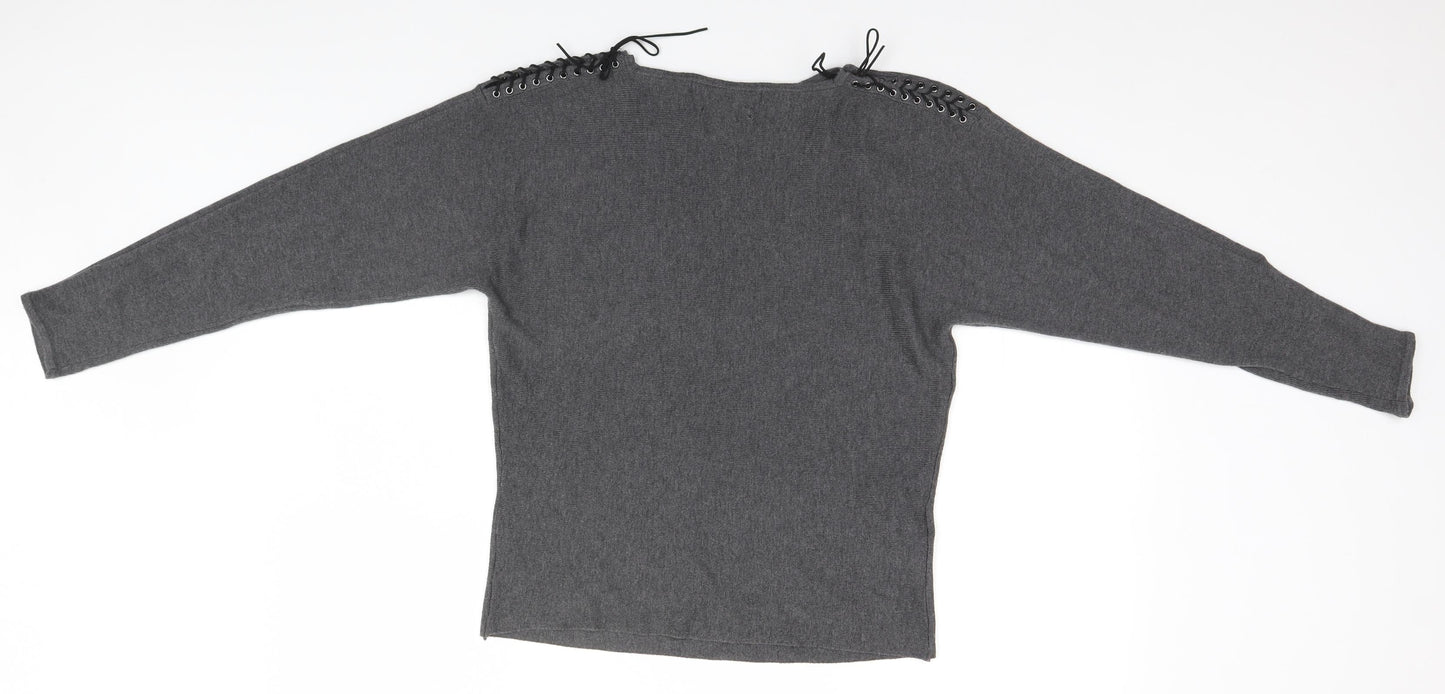 Mango Womens Grey   Basic T-Shirt Size 4