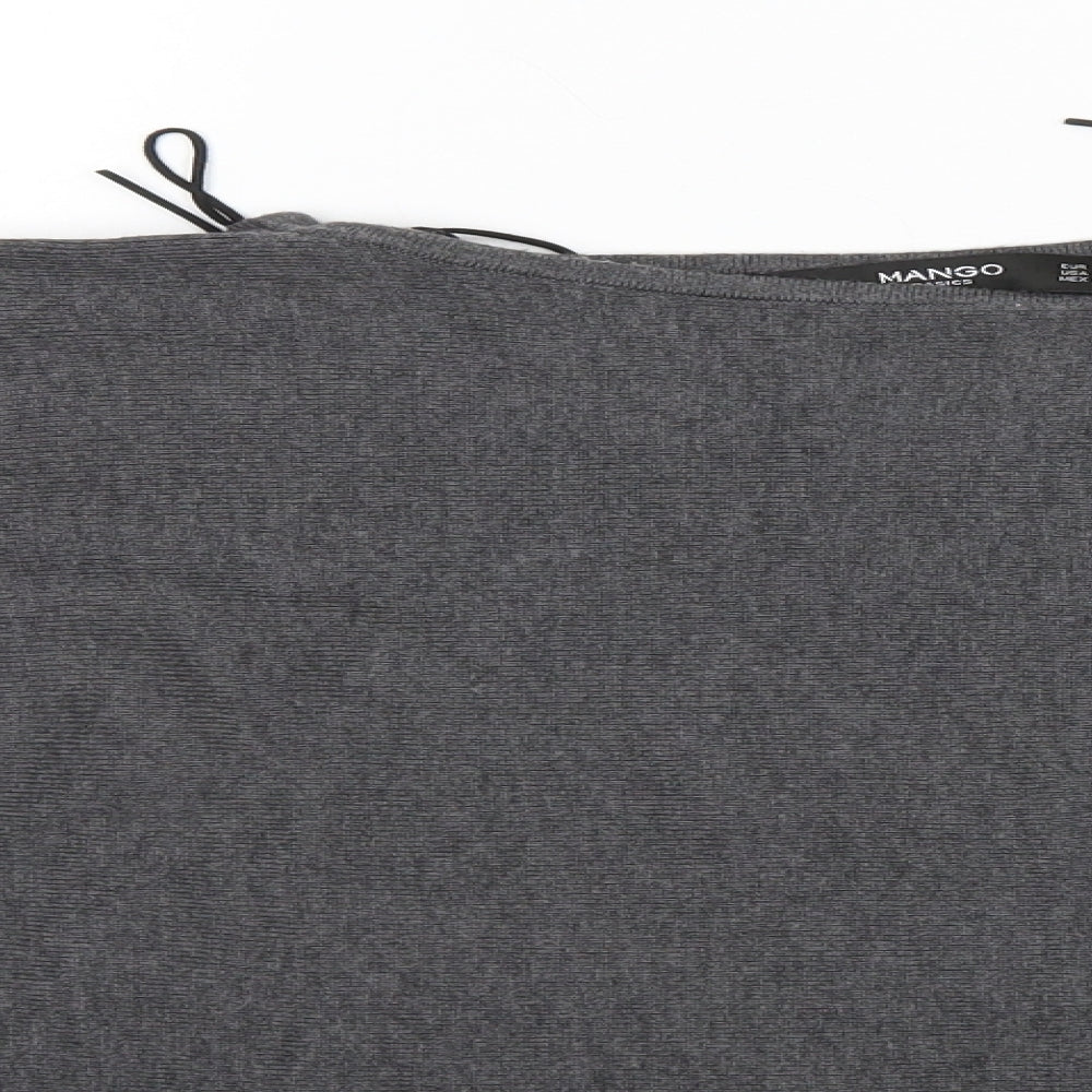 Mango Womens Grey   Basic T-Shirt Size 4