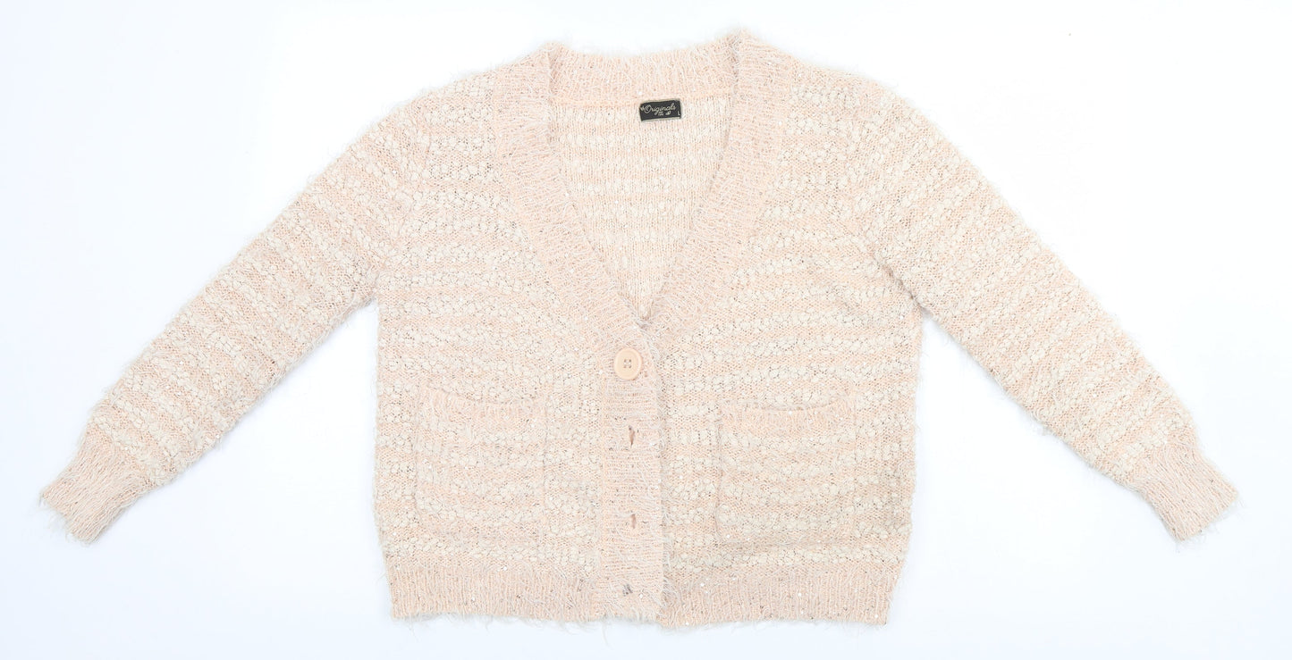 Preworn Womens Beige   Cardigan Jumper Size L