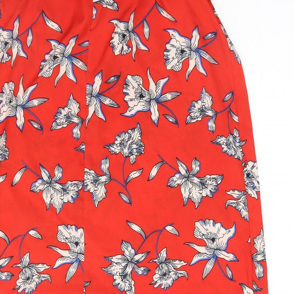 Atmosphere Womens Red Floral  A-Line  Size 10