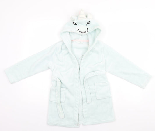 Matalan Girls White Solid  Top Gown Size 7 Years  - Unicorn