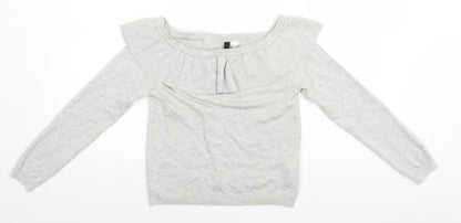 Divided Womens Grey   Full Zip Jumper Size S