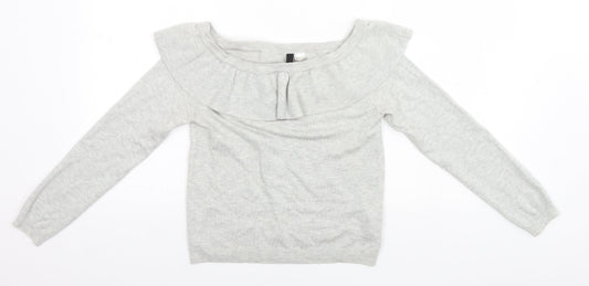 Divided Womens Grey   Full Zip Jumper Size S