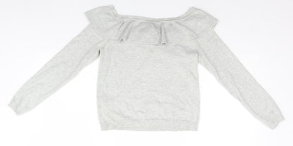 Divided Womens Grey   Full Zip Jumper Size S