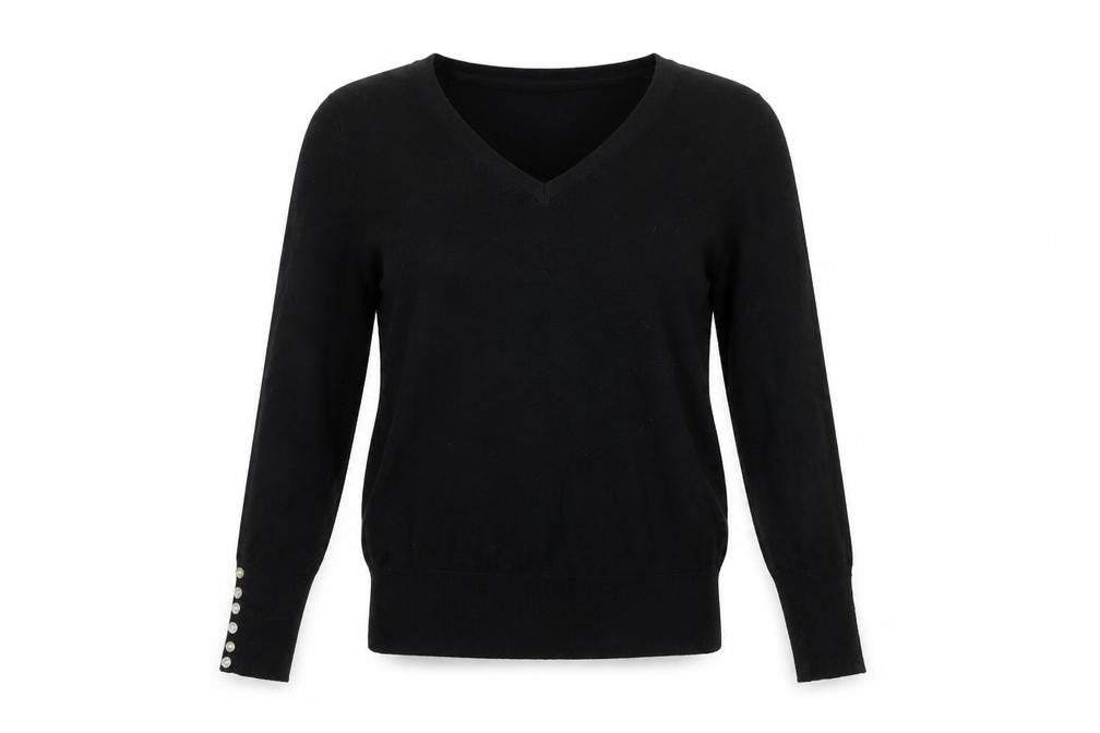 Plum Tree Womens Black   Pullover Jumper Size 12