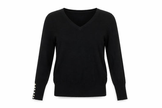 Plum Tree Womens Black   Pullover Jumper Size 12