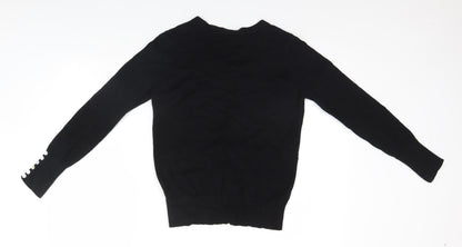 Plum Tree Womens Black   Pullover Jumper Size 12