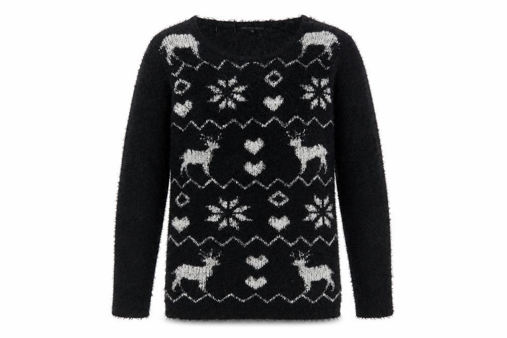 Heart &  Soul Womens Multicoloured Argyle/Diamond  Pullover Jumper Size 12  - Christams