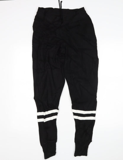 PRETTYLITTLETHING Womens Black   Sweatpants Trousers Size M L29 in