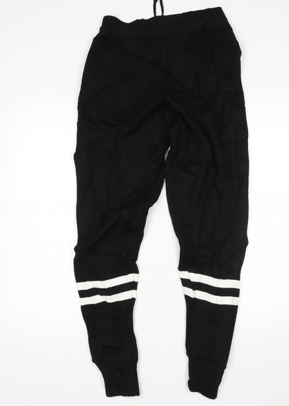 PRETTYLITTLETHING Womens Black   Sweatpants Trousers Size M L29 in