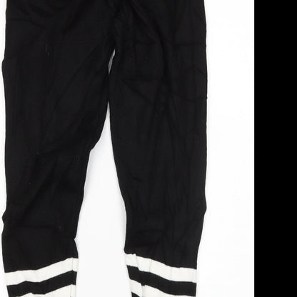 PRETTYLITTLETHING Womens Black   Sweatpants Trousers Size M L29 in