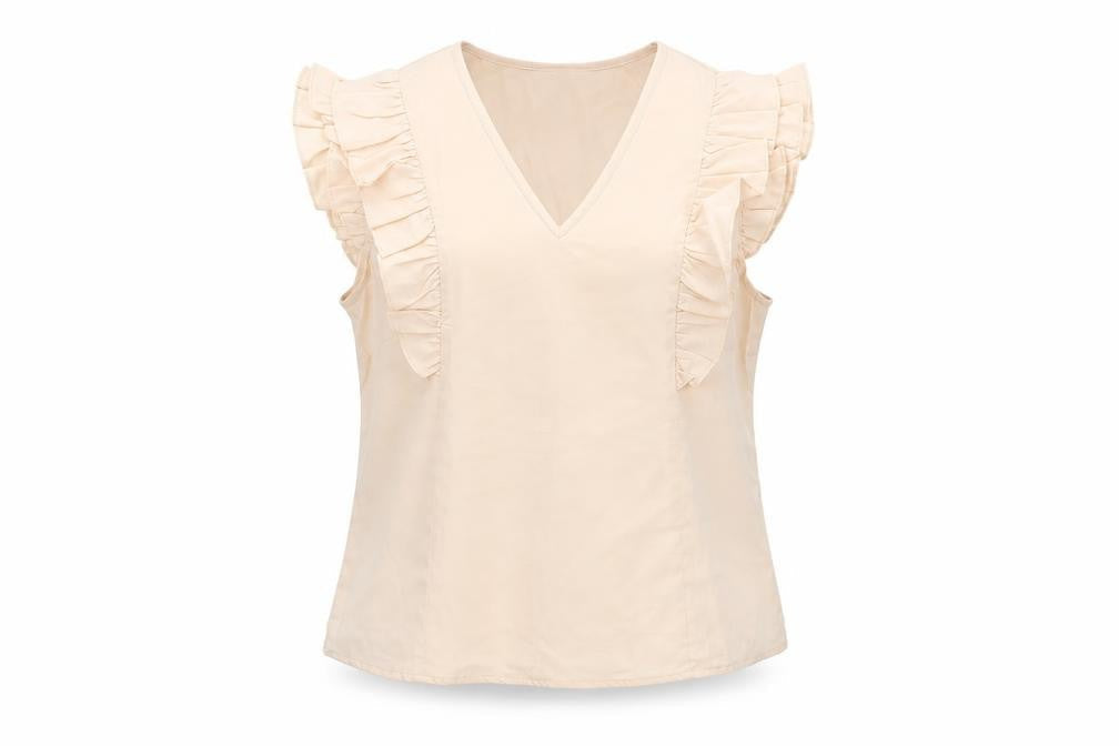 SheIn Womens Beige   Basic T-Shirt Size L