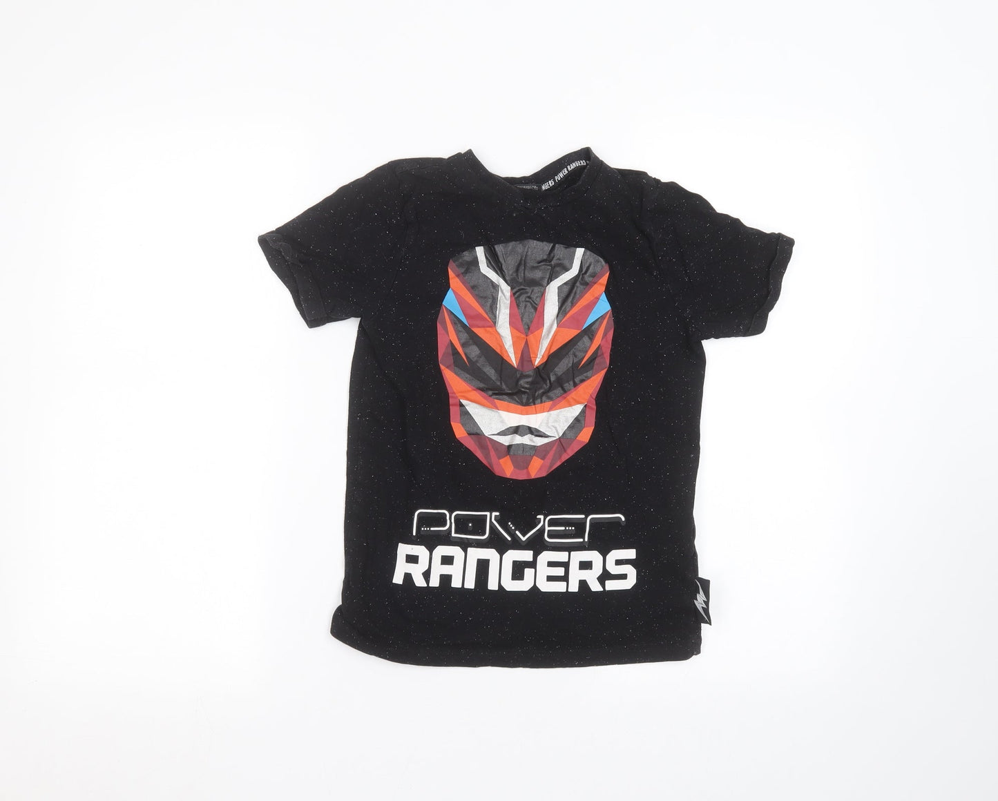 Power Rangers Boys Black   Basic T-Shirt Size 8-9 Years