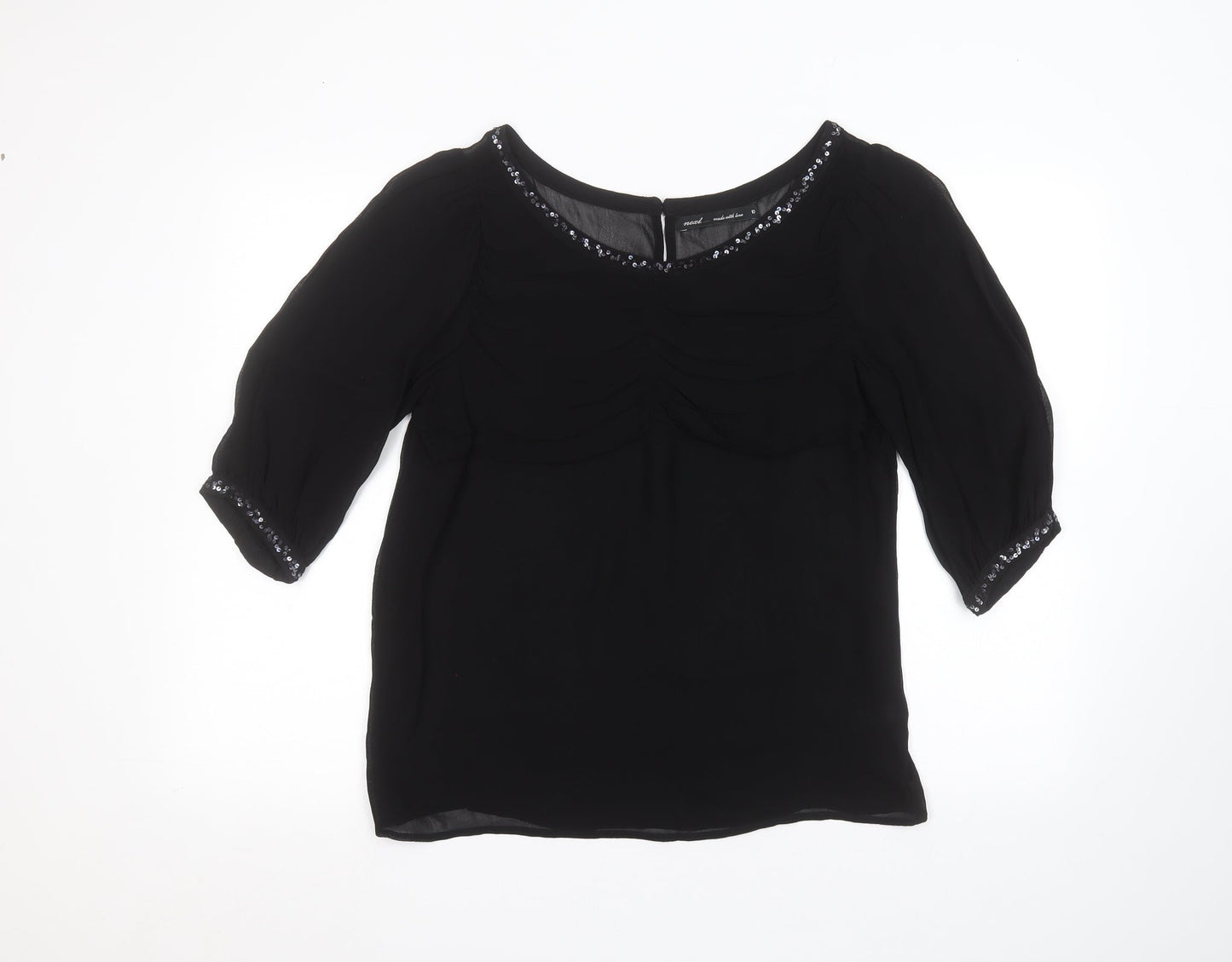 NEXT Womens Black   Basic Blouse Size 10