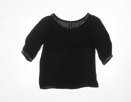 NEXT Womens Black   Basic Blouse Size 10