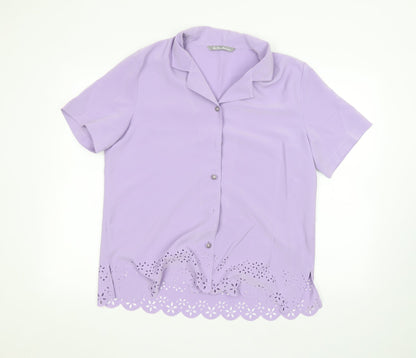 Preworn Womens Purple   Basic Button-Up Size 18