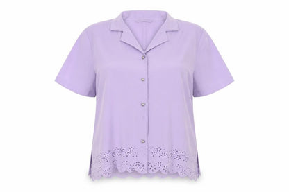 Preworn Womens Purple   Basic Button-Up Size 18