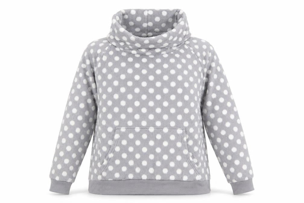 Feel Fabulous Womens Grey Polka Dot  Pullover Jumper Size 14