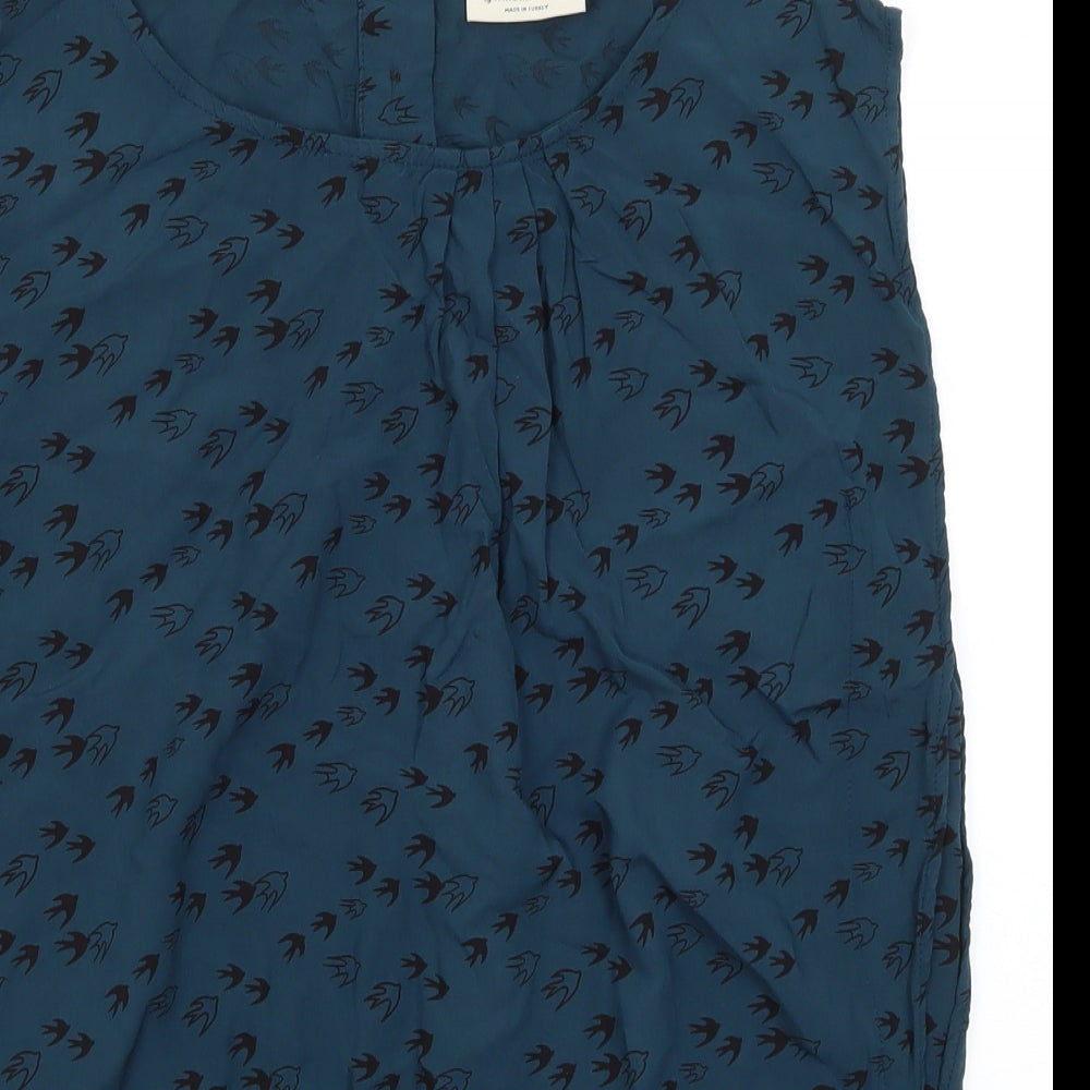 Nakatano Womens Blue   Basic Blouse Size M  - Swallows