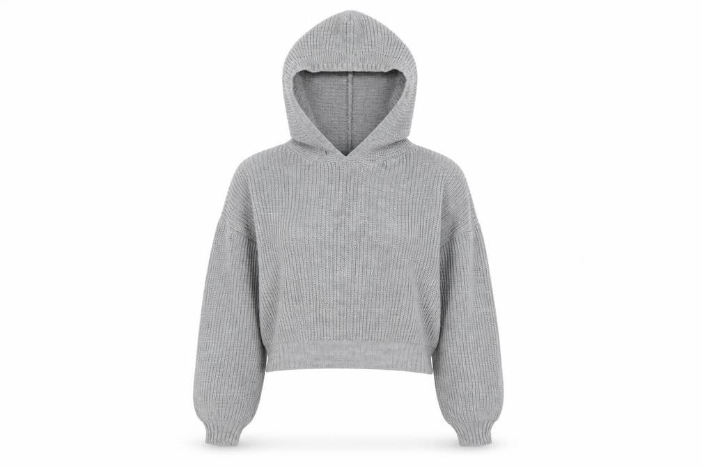 Select Womens Grey   Pullover Hoodie Size XL