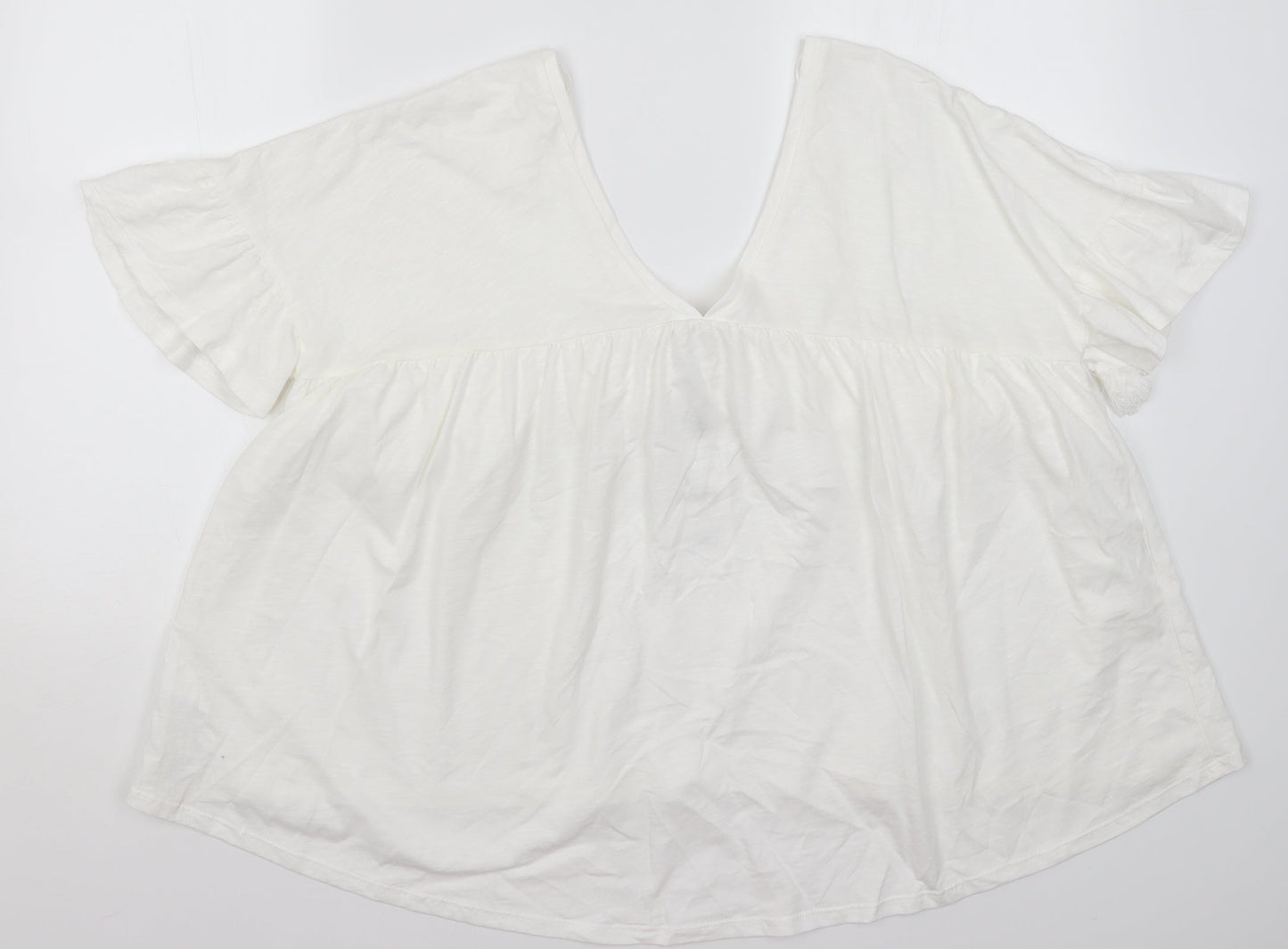 Zara Womens White  Cotton Basic Blouse Size S