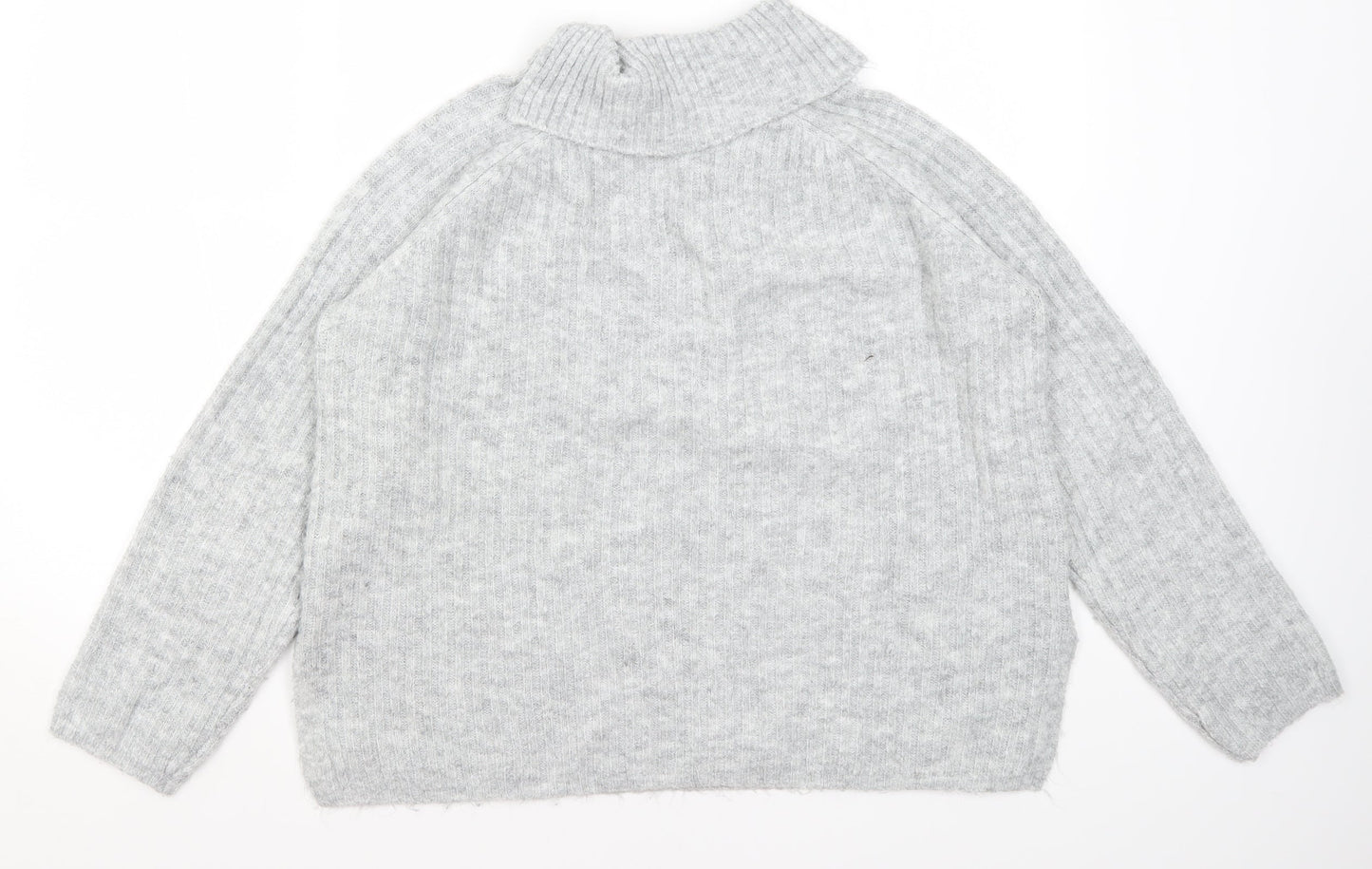 Very Womens Grey Roll Neck  Acrylic Pullover Jumper Size 10