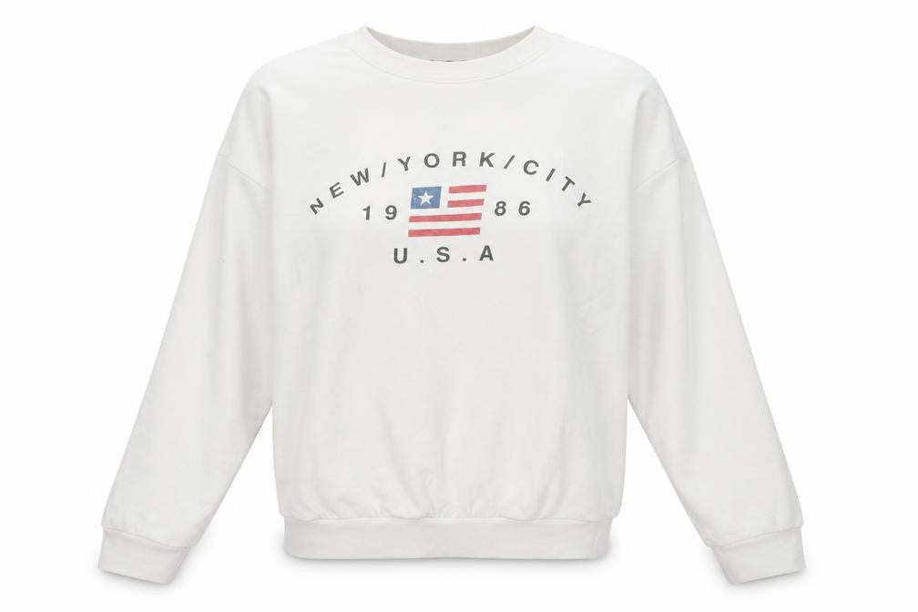 Nasty Gal Womens White Round Neck  Polyester Pullover Jumper Size S   - NYC