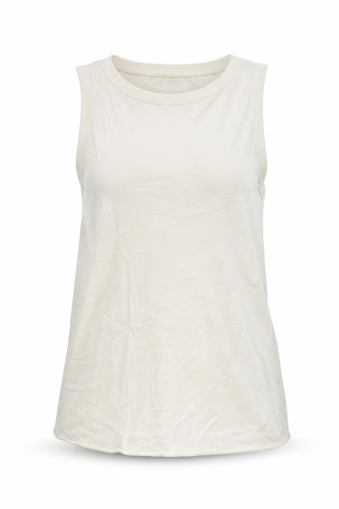 Toshop Womens Ivory  Cotton Basic Tank Size 8