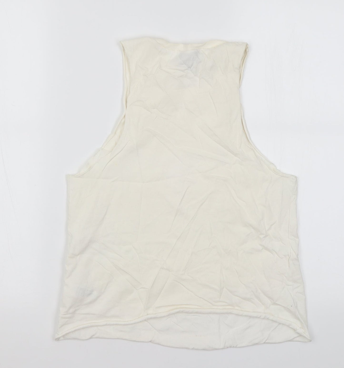 Toshop Womens Ivory  Cotton Basic Tank Size 8