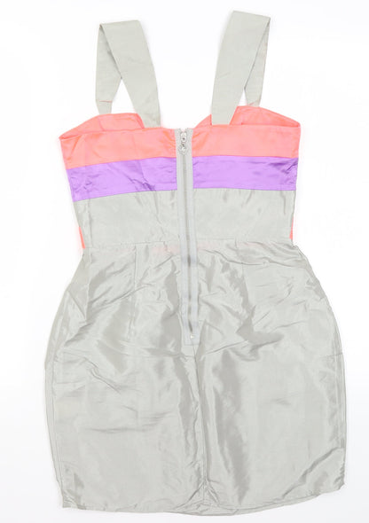 Lipsy Womens Grey  Polyester Mini  Size 10