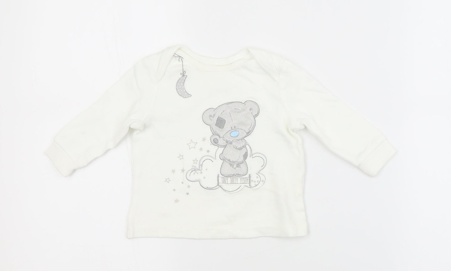 George Baby White  Cotton Pullover Jumper Size 3-6 Months