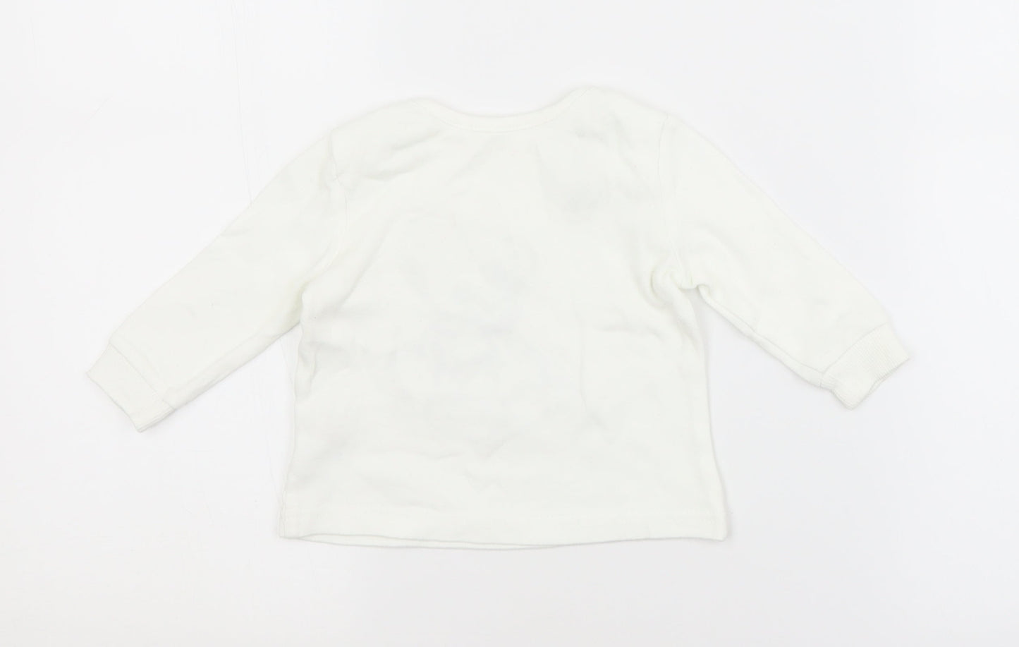 George Baby White  Cotton Pullover Jumper Size 3-6 Months