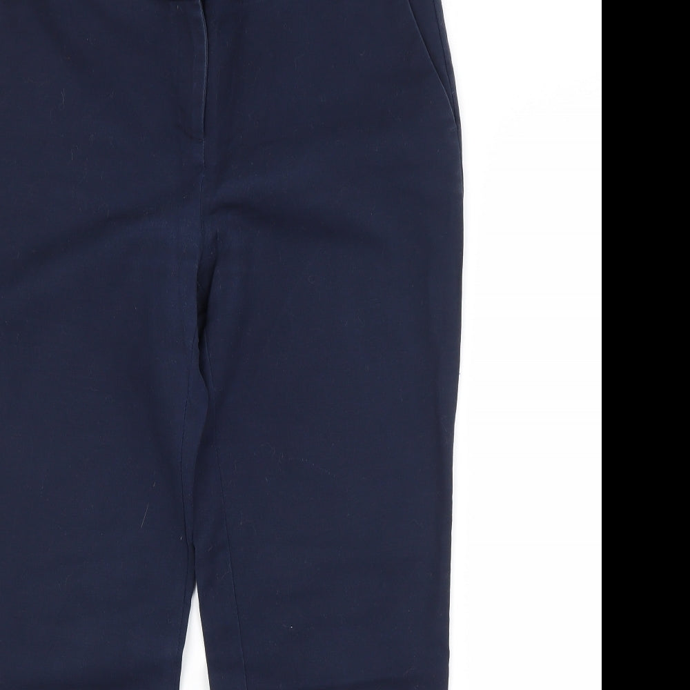 Hilary Radley Womens Blue  Cotton Trousers  Size 14 L26 in Regular