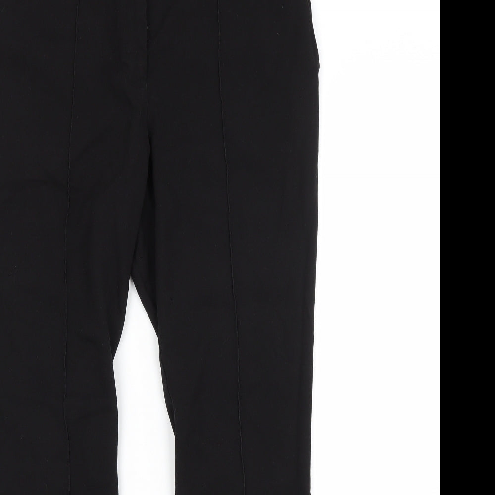 NEXT Womens Black  Polyester Trousers  Size 10 L27 in Regular