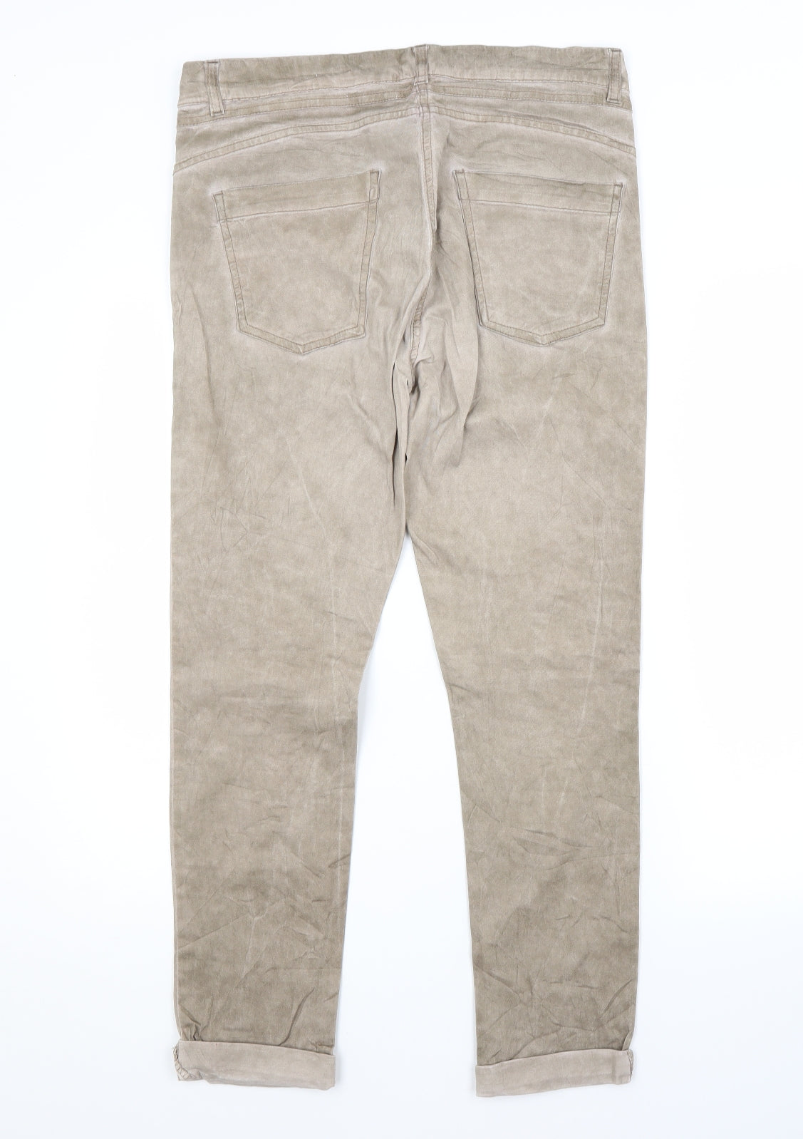 Janina Womens Beige  Cotton Straight Jeans Size 10 L26 in Regular