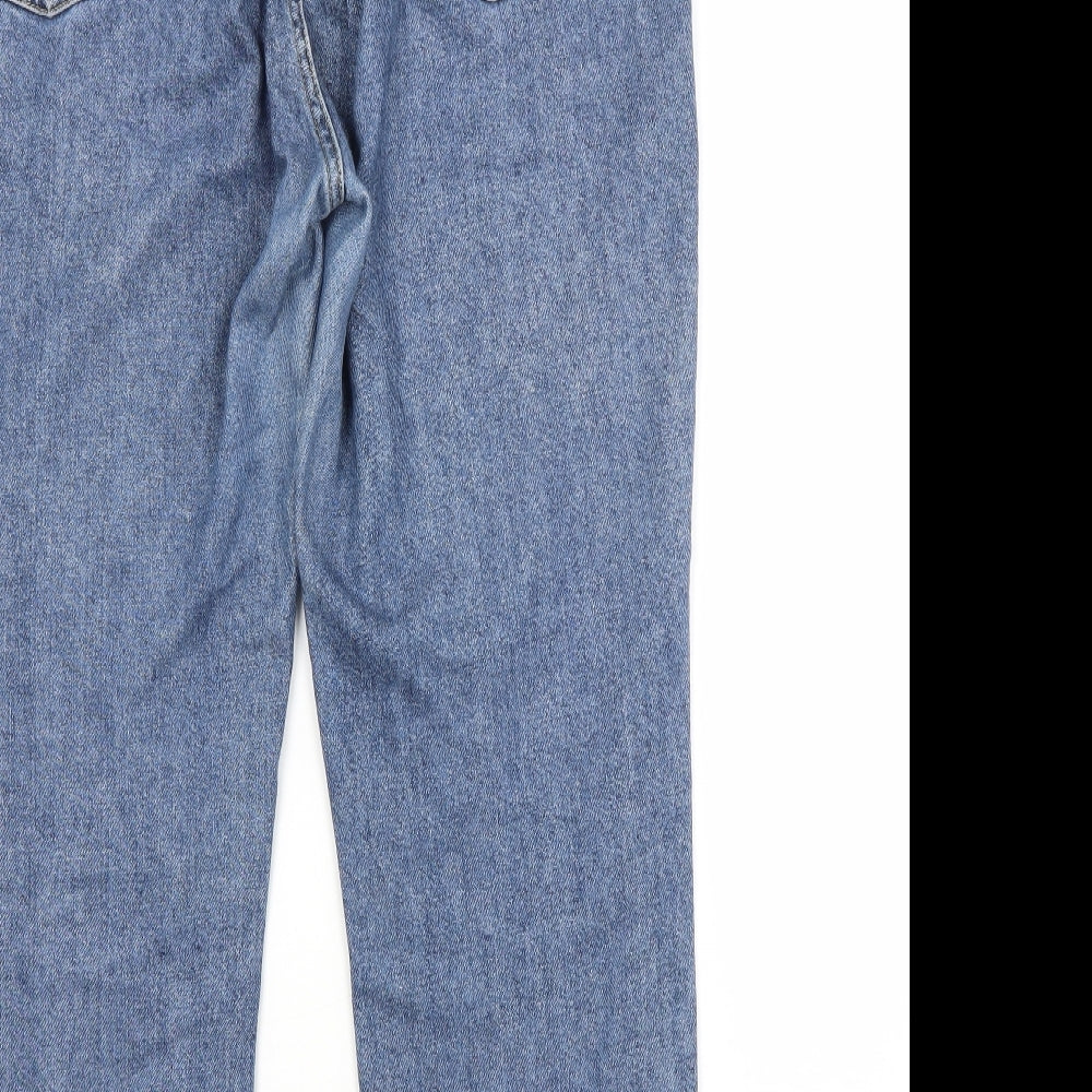 Topshop Womens Blue  Cotton Cropped Jeans Size 34 in L30 in Regular