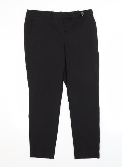 Next Womens Black  Polyester Trousers  Size 10 L26 in Regular