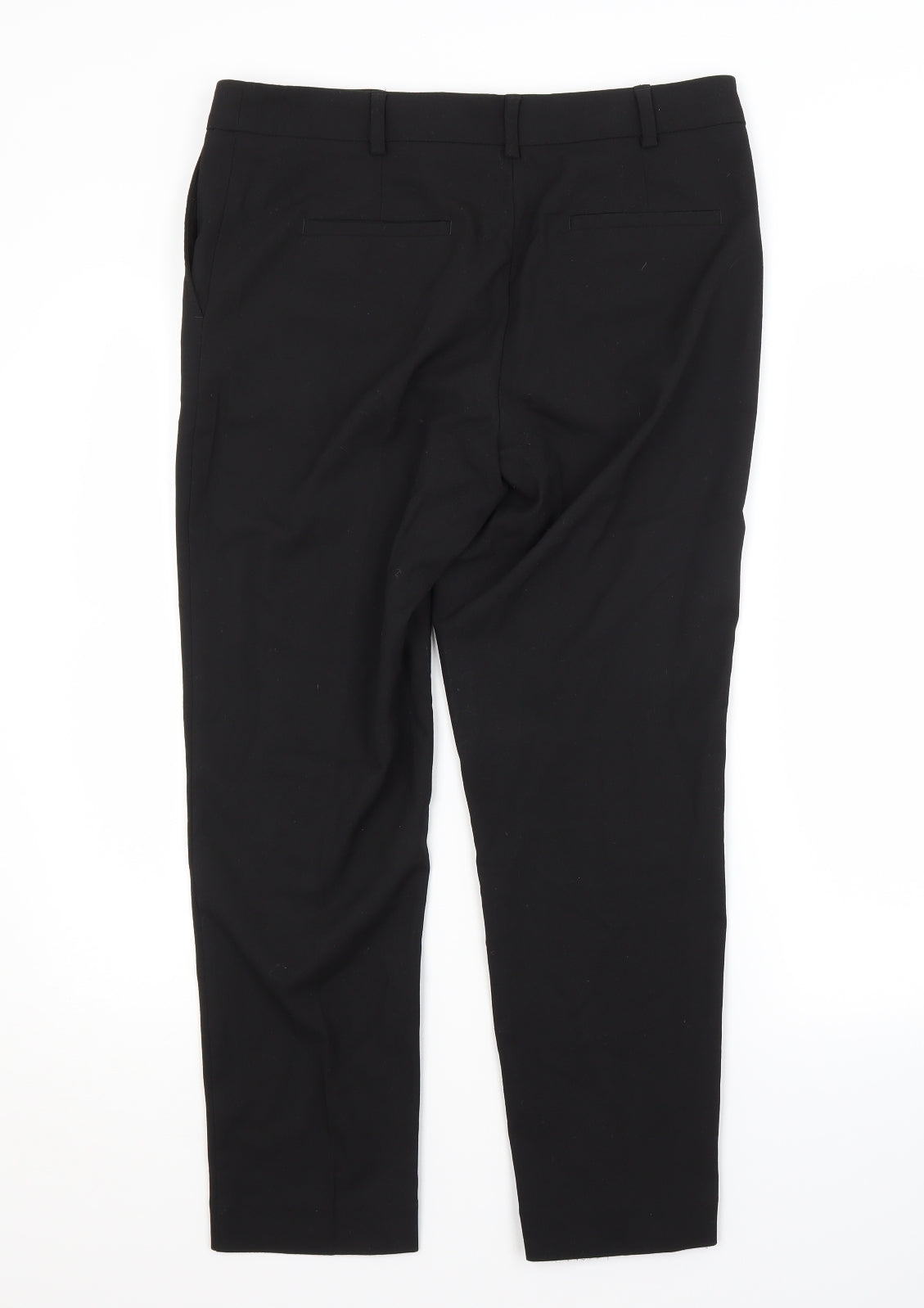 NEXT Womens Black  Polyester Trousers  Size 10 L26 in Regular