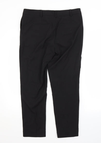 Next Womens Black  Polyester Trousers  Size 10 L26 in Regular