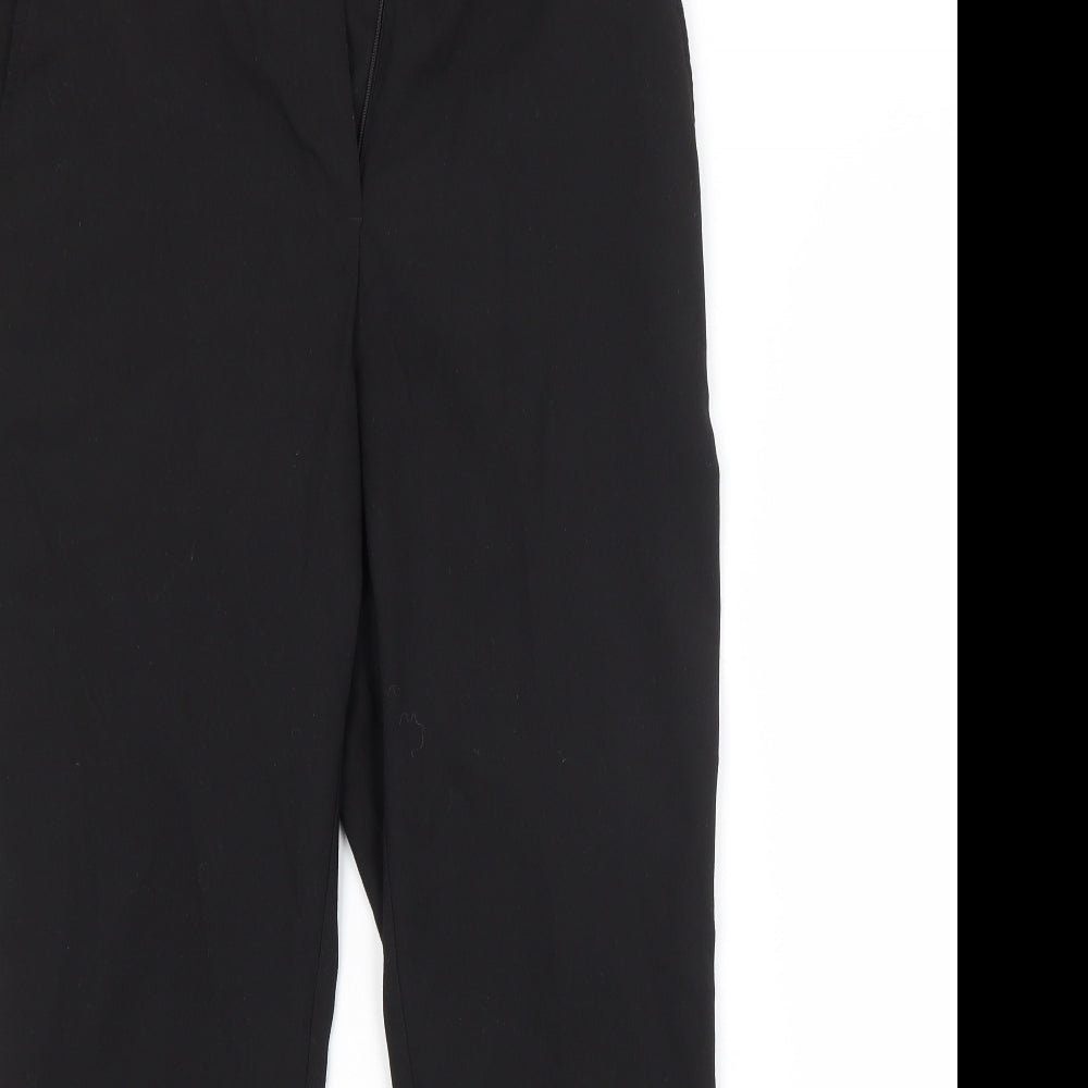 NEXT Womens Black  Polyester Trousers  Size 10 L26 in Regular