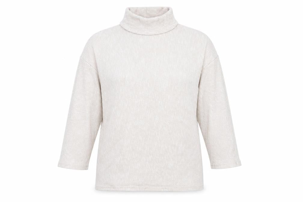 Primark Womens Beige Roll Neck  Viscose Pullover Jumper Size XL   - Oatmeal colour