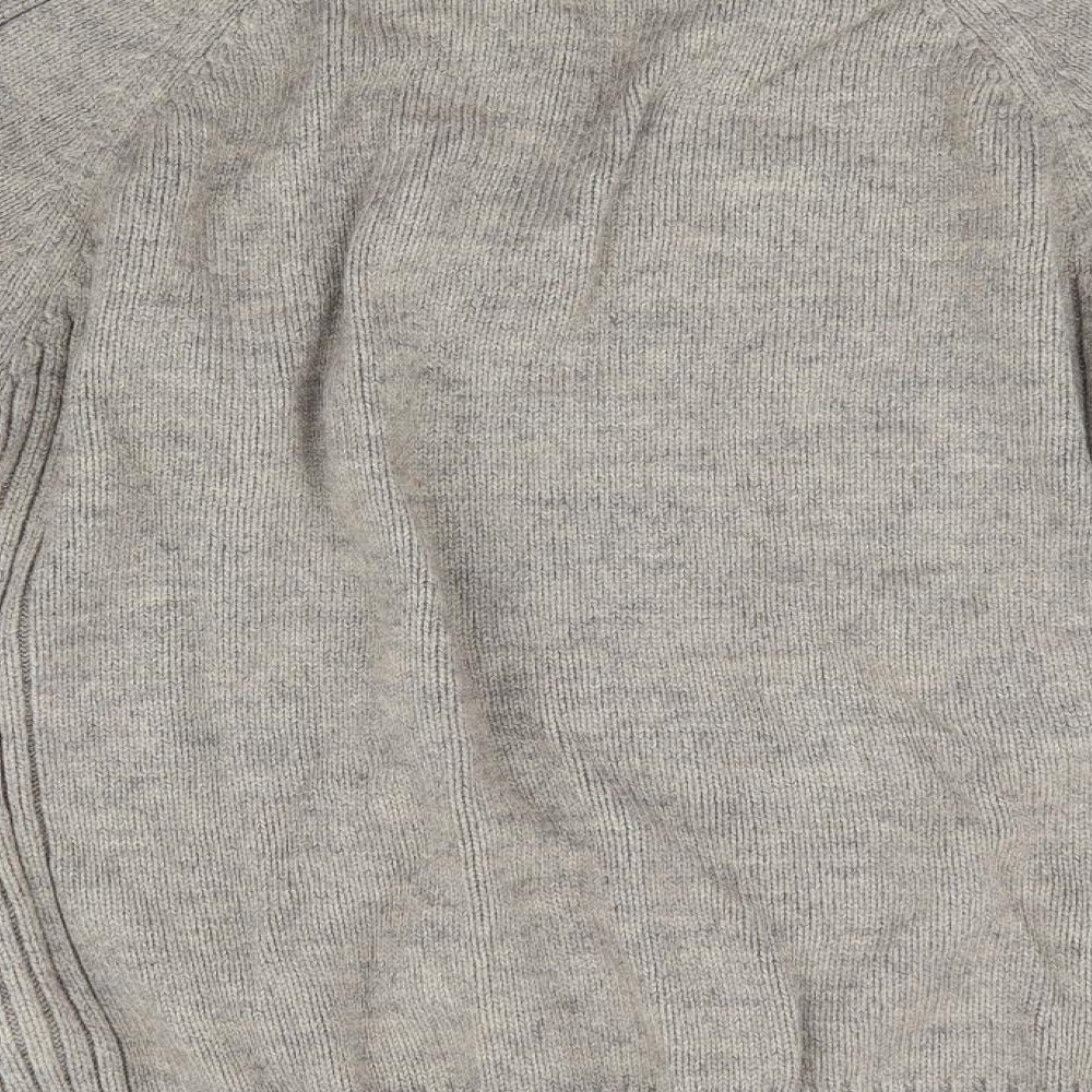 NEXT Mens Green High Neck  Acrylic Pullover Jumper Size M   - Green Beige Colour