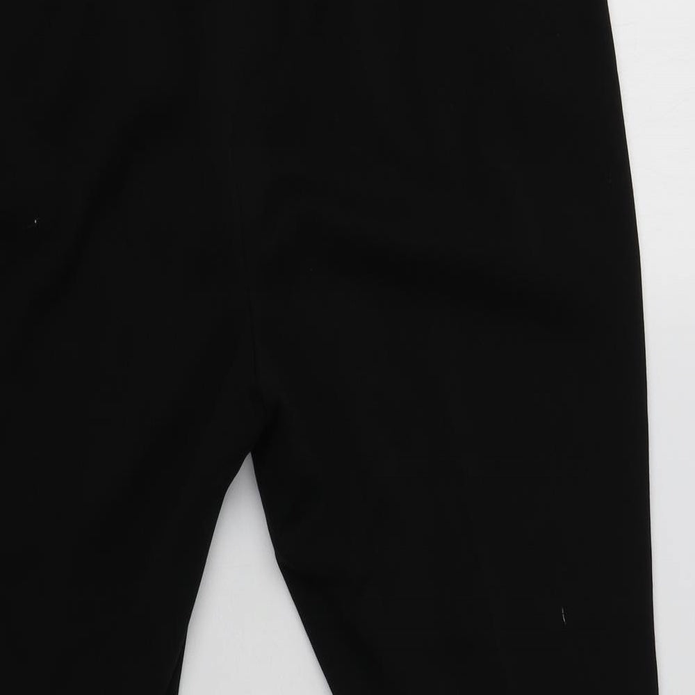M&S Womens Black  Polyester Dress Pants Trousers Size 12 L27 in Regular