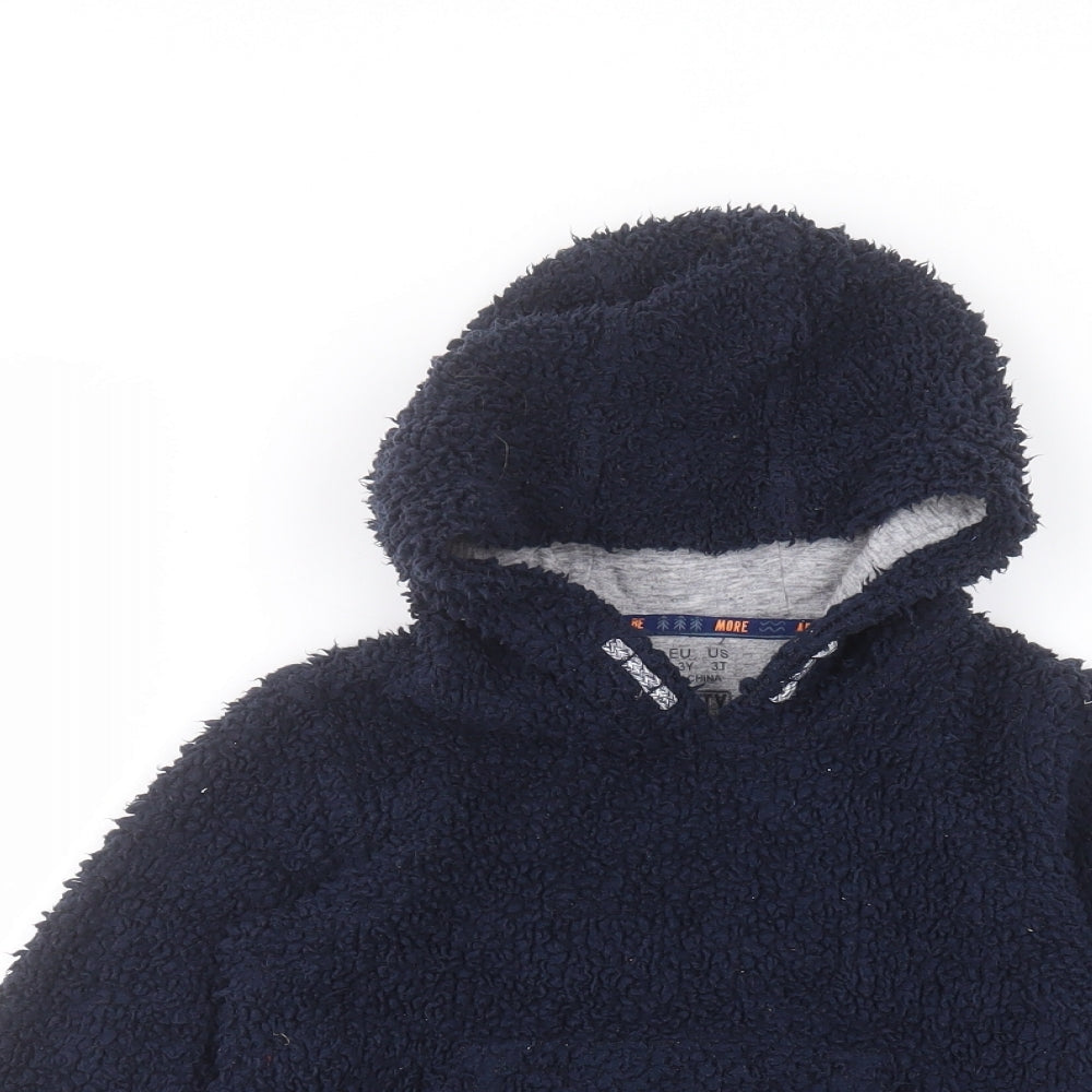 F&F Boys Blue  Polyester Pullover Hoodie Size 2-3 Years