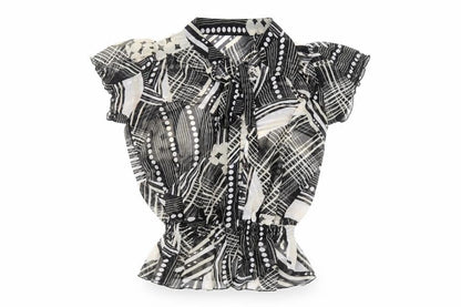 EA Womens Black  Polyester Basic Blouse Size 10