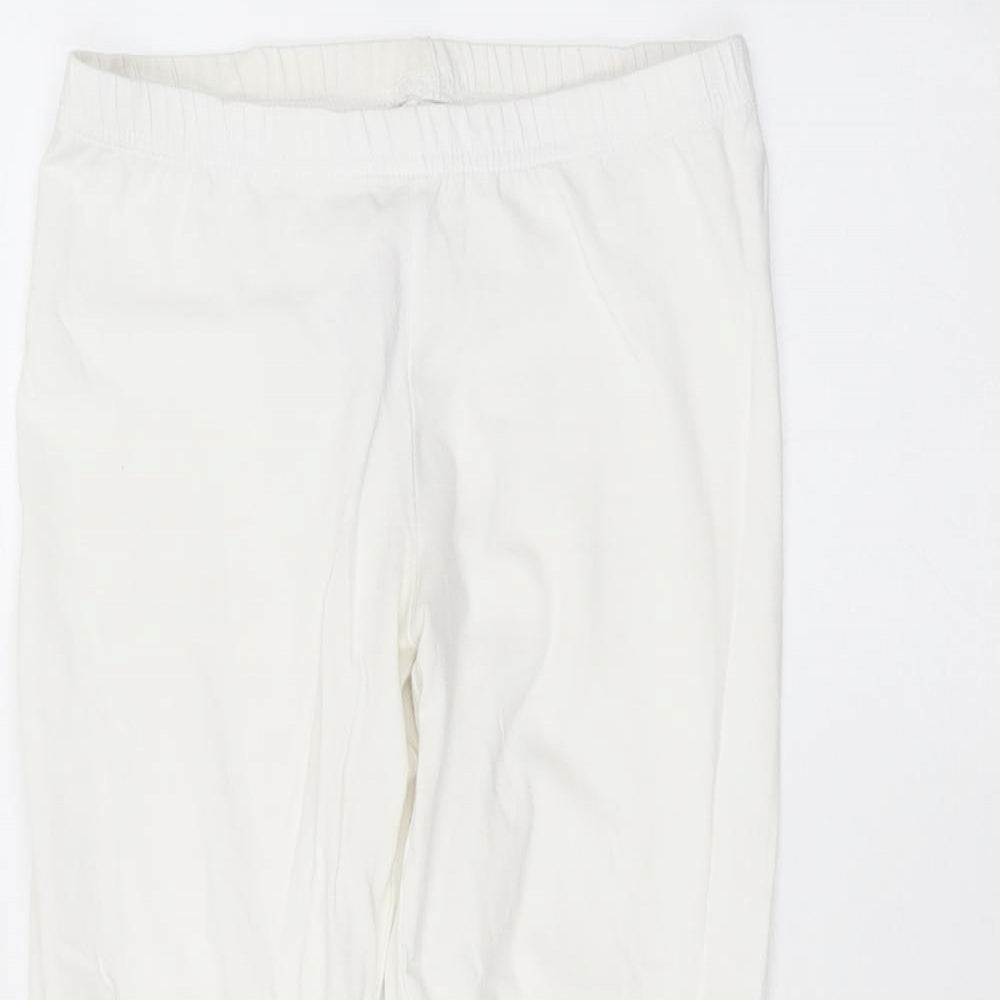 New Look Womens White  Cotton Sweatpants Trousers Size 8  Regular
