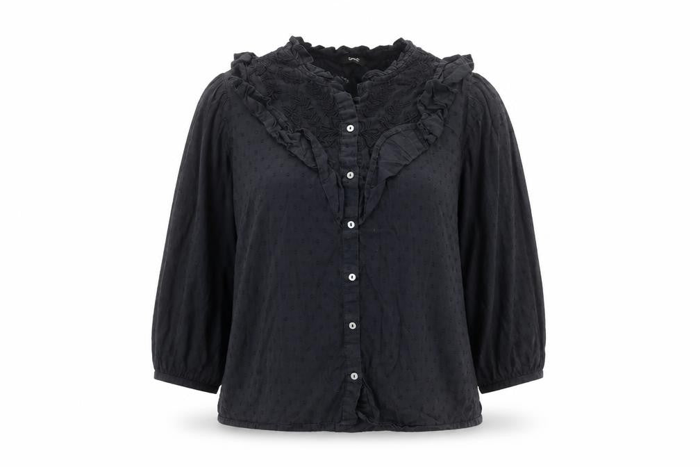 George Womens Blue  Cotton Basic Button-Up Size 10